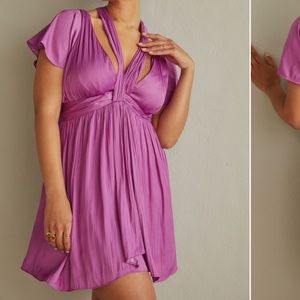 Anthropologie Deep V-Neck Vibrant Mini Dress
By Anthropologie